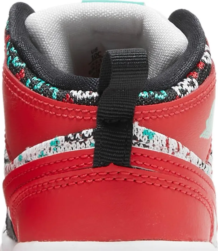 Air Jordan 1 Mid SE TD Ugly Christmas Sweater, red