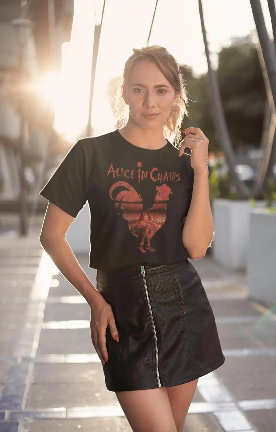 Alice in Chains T-Shirt Black Dirt Album Rooster Mens Short Sleeve T Shirts 90s Music Graphic Tees Men