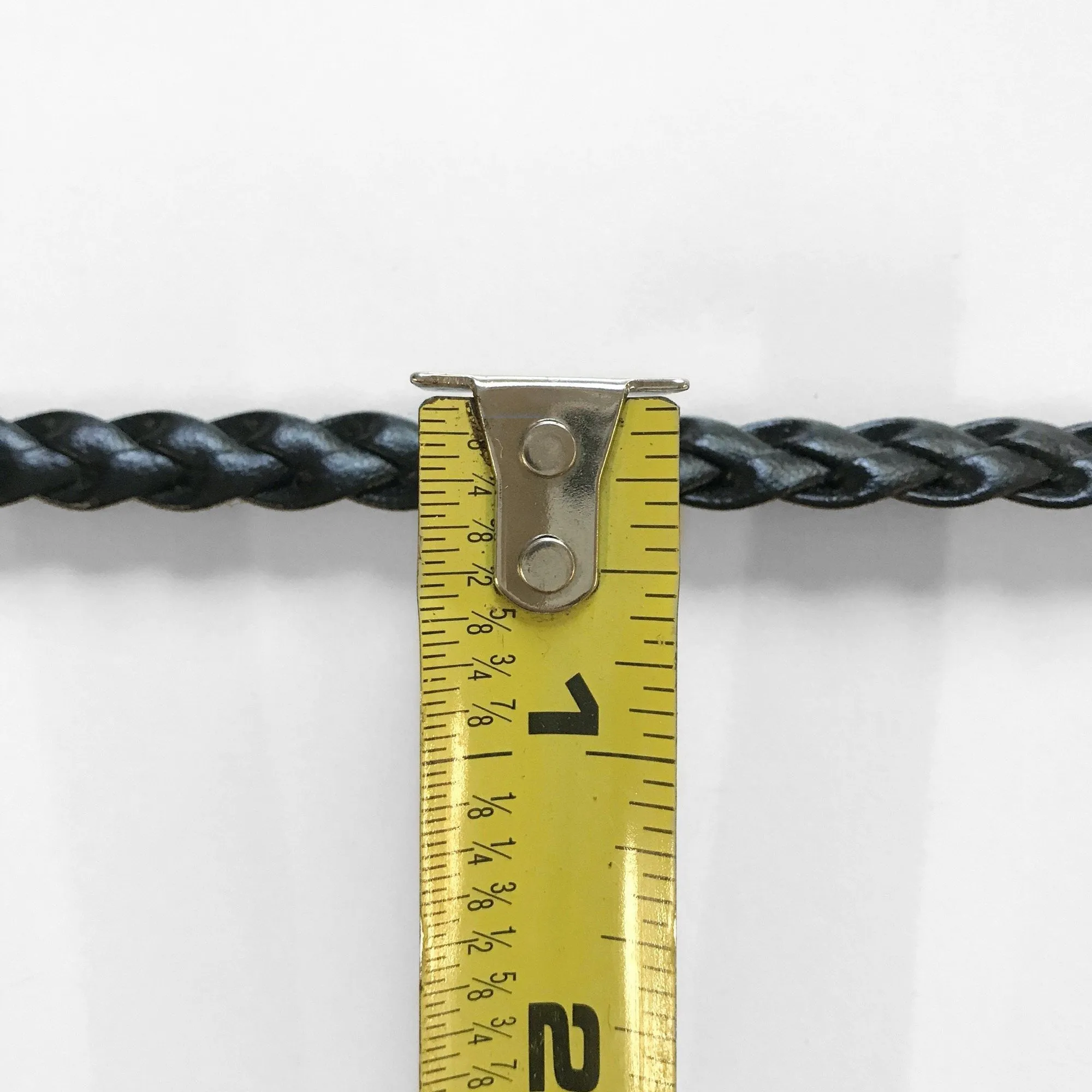 Black High Quality Decorative Faux Leather Braided Trim by the yard