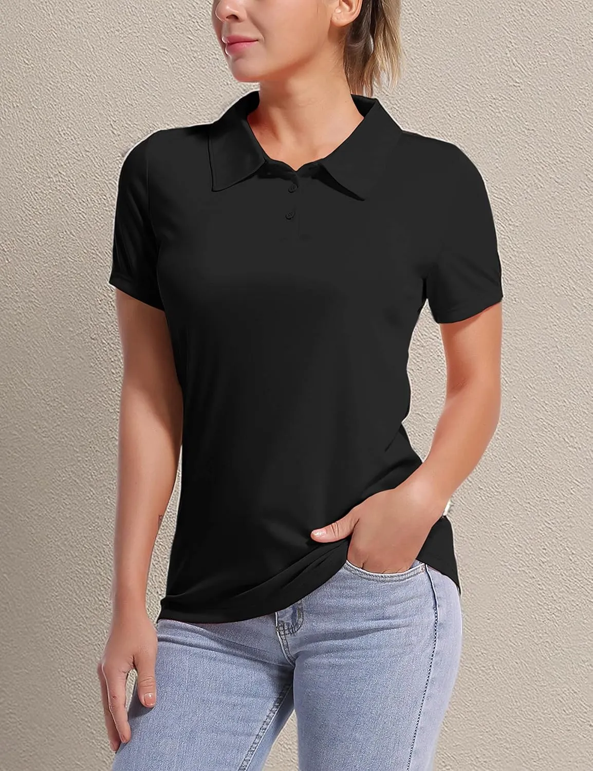 BUBBLELIME Women's UPF 50  Sun Protection Short Sleeve Polo Athletic Tennis Golf Shirts Quick Dry Outdoor Sports Shirts Tops