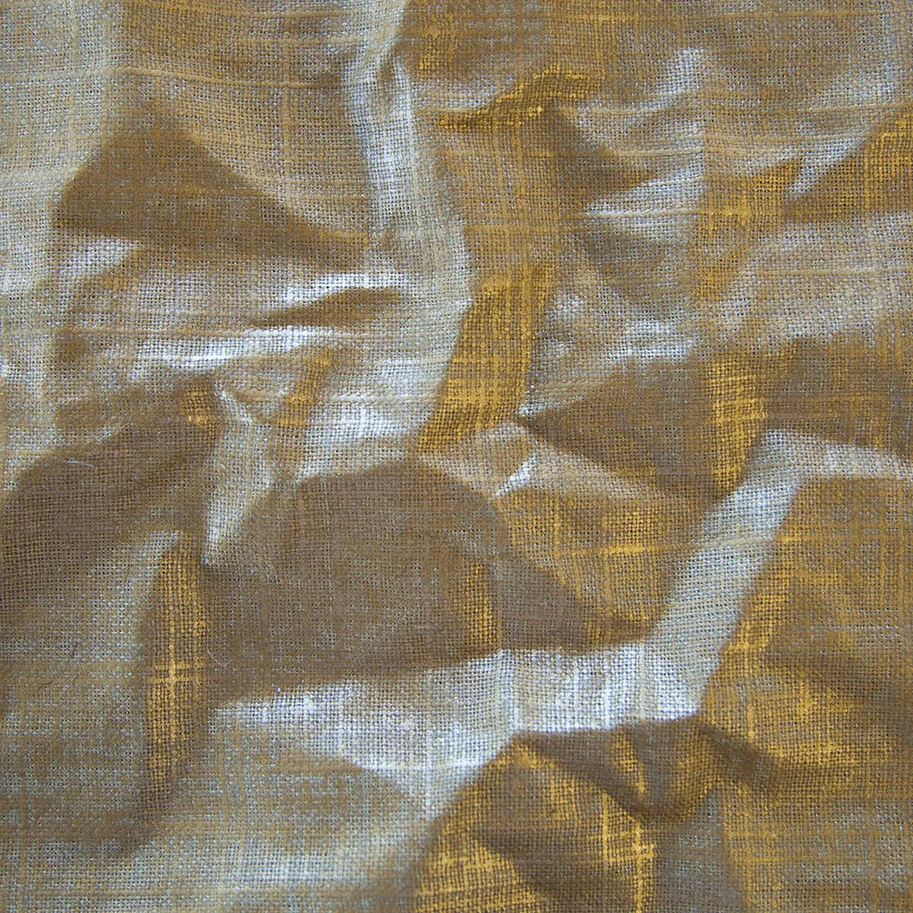 copper lacquered linen | swatch - select styles