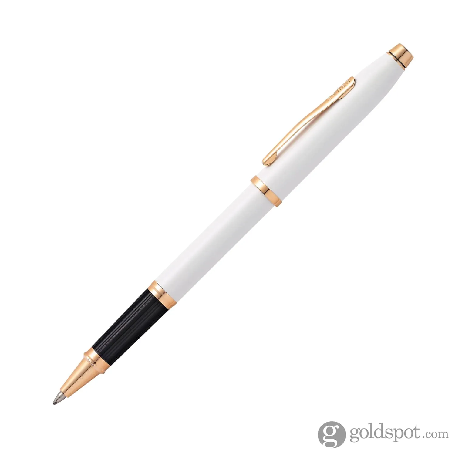 Cross Century II Selectip Rollerball Pen in Pearlescent White Lacquer with Rose Gold Trim