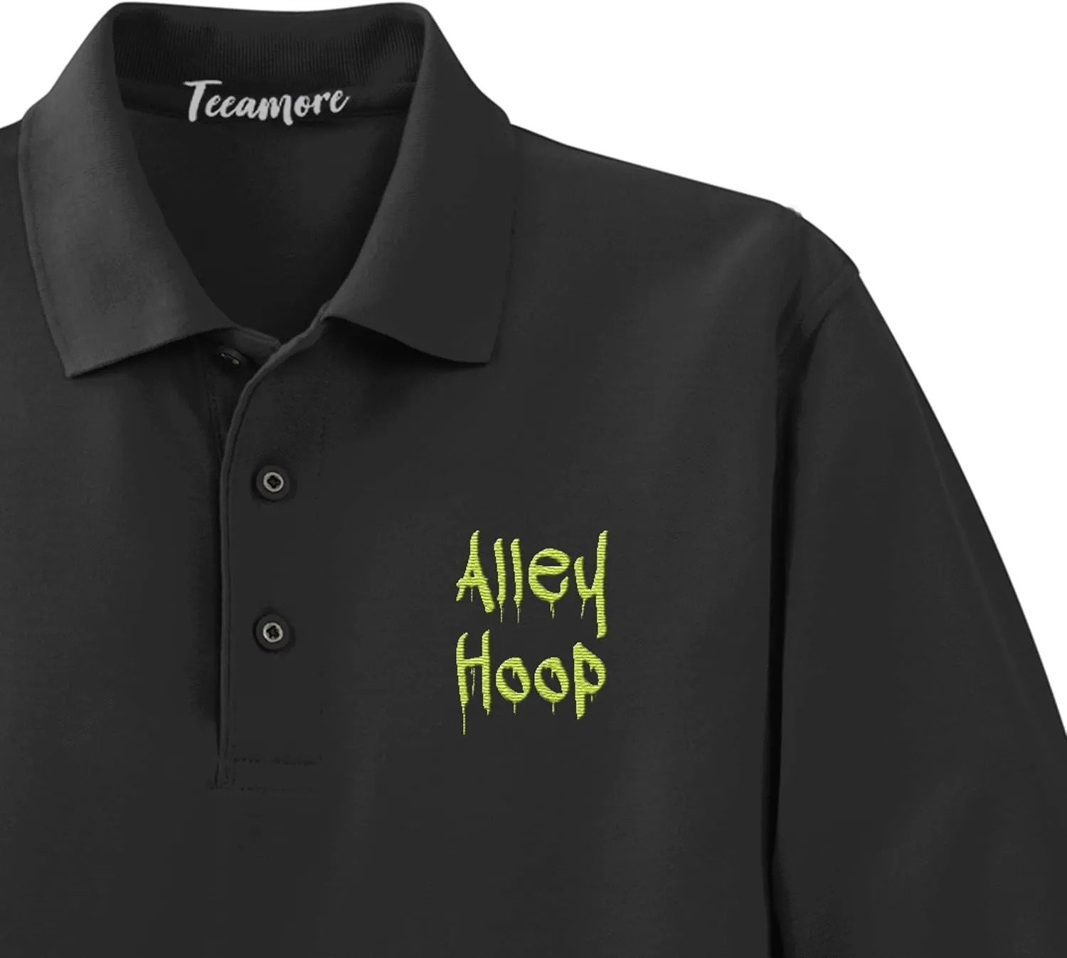 Custom Embroidered Long Sleeve Polo Shirts for Men Personalized Embroidery Text