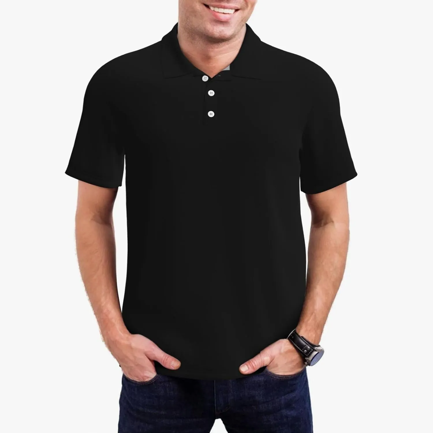 Custom Polo Shirt for Men Design Your Own Personalized Golf T Shirts Tee Front Print Text Photo Logo Name