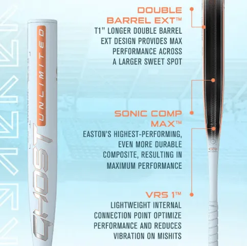 Easton 2025 Ghost Unlimited -10 Fastpitch Softball Bat