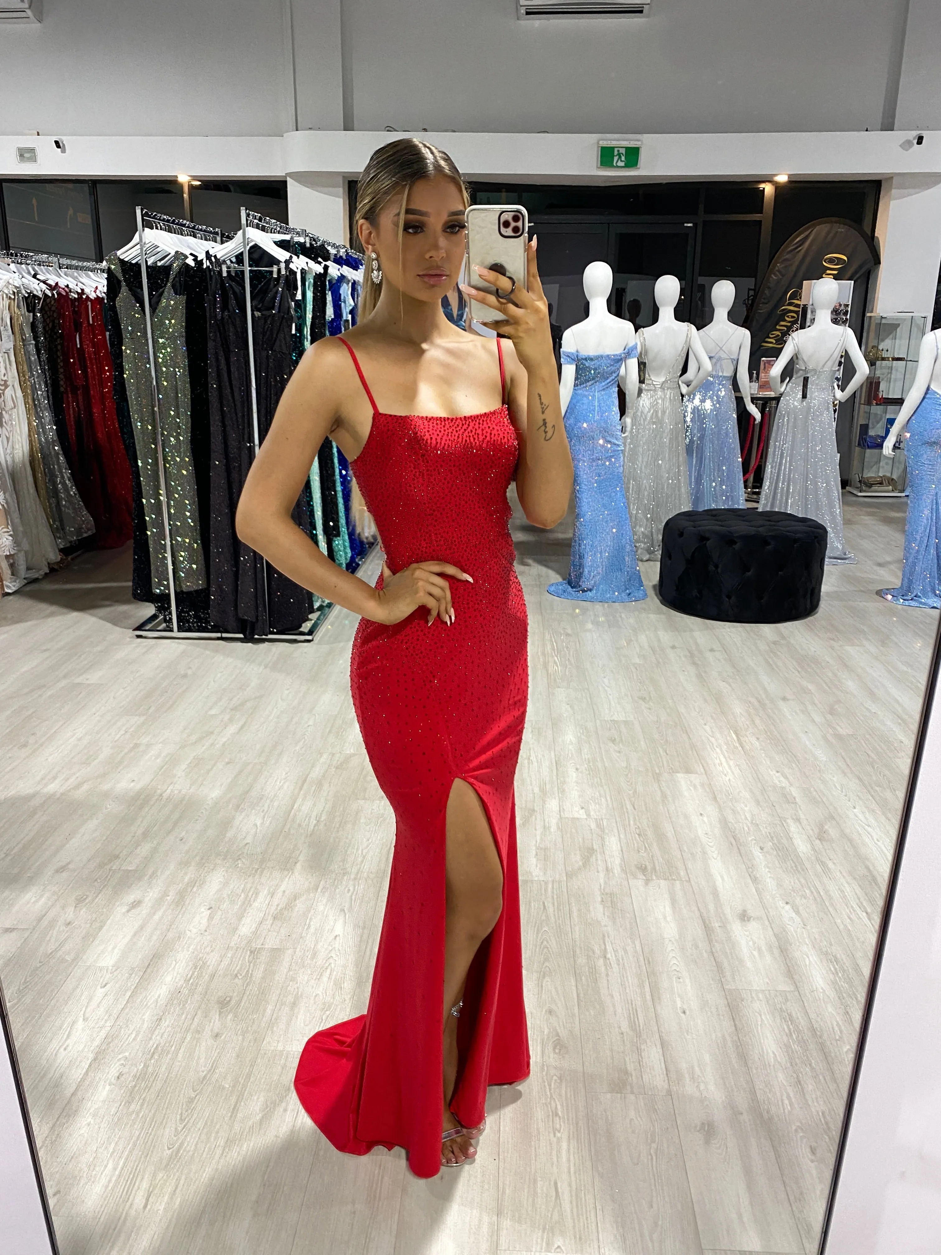 ELANA Diamante Bustier Lace Up Mermaid Formal Dress