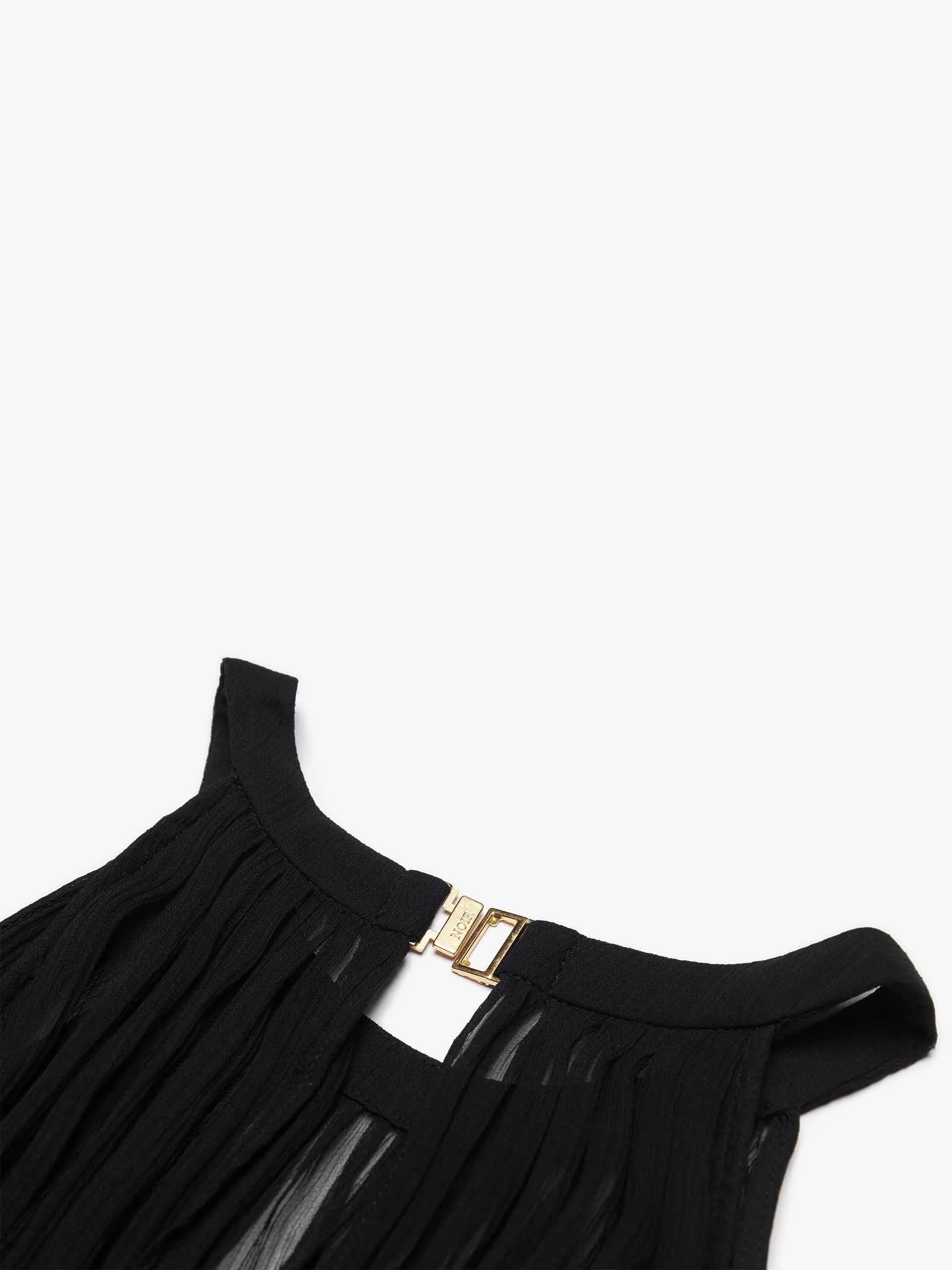 Halter Neck Silk Dress