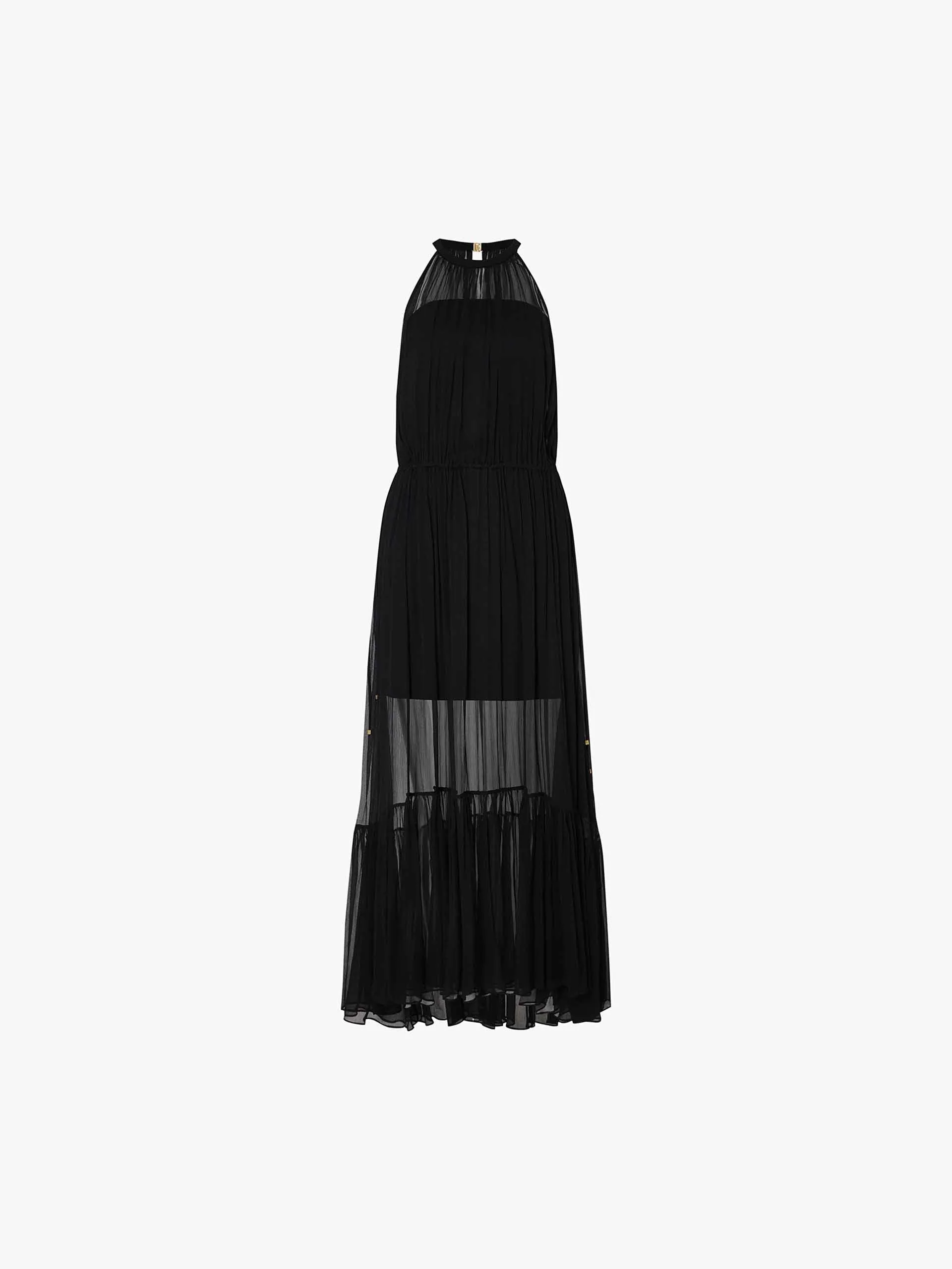 Halter Neck Silk Dress