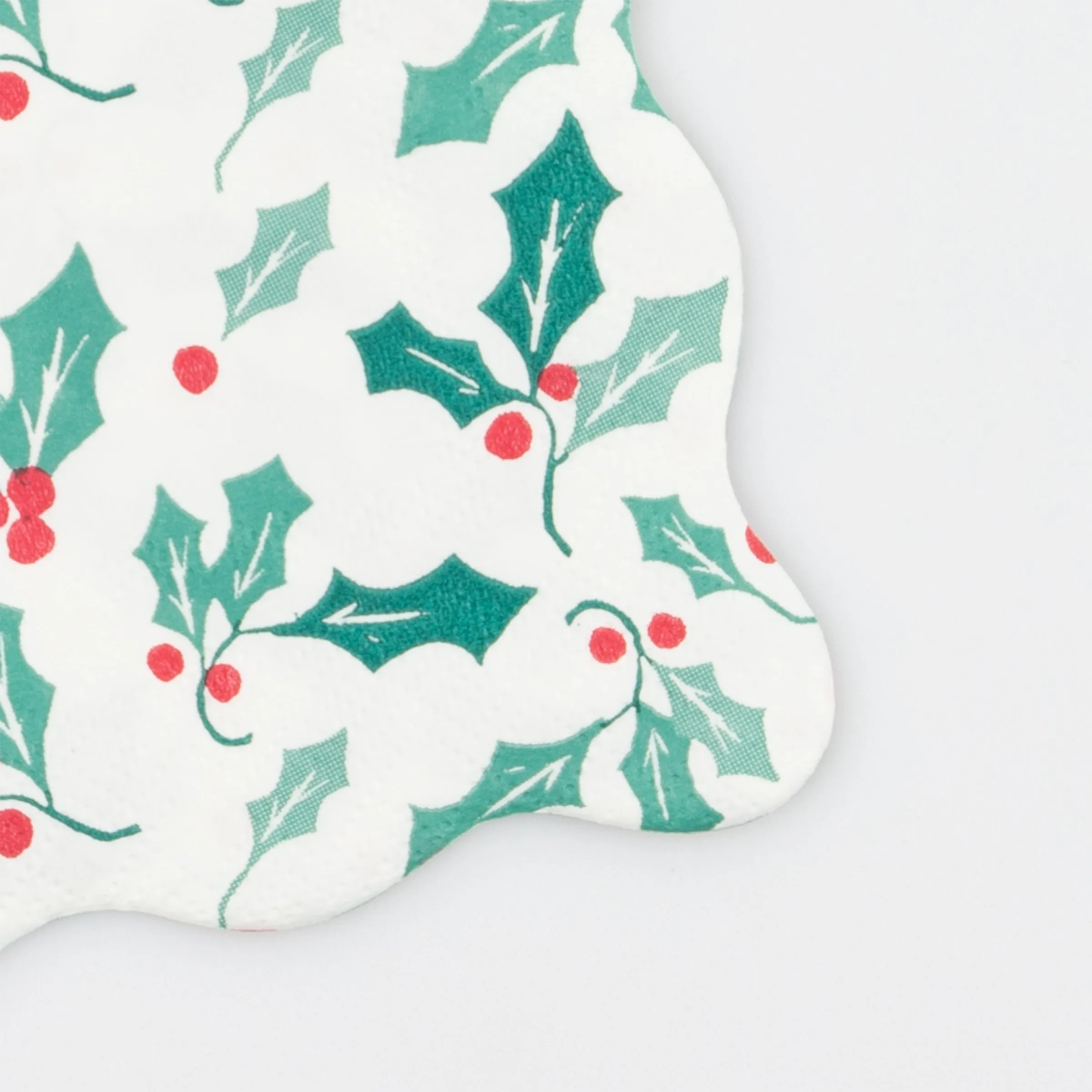 Holly Pattern Small Napkins (x 16)