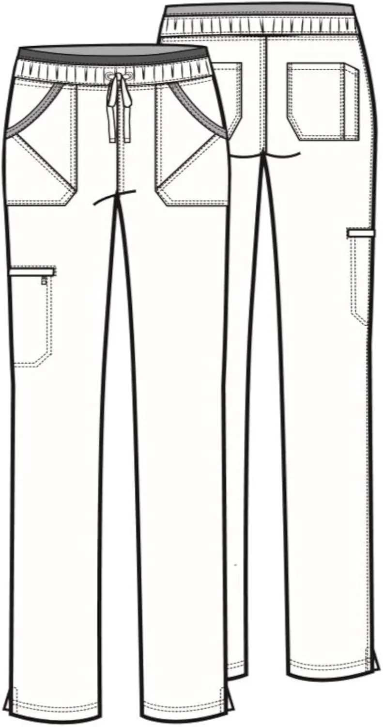 Iflex by Cherokee Scrubs for Women, Drawstring Tapered Leg Scrub Pants CK010