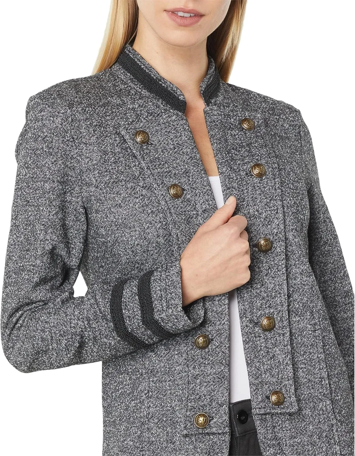 Tommy Hilfiger Band Jacket Marled Black Multi SM (US 4-6)