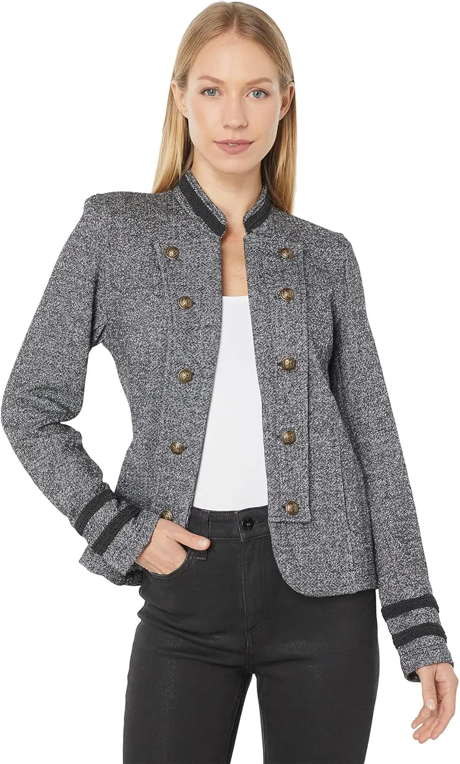Tommy Hilfiger Band Jacket Marled Black Multi SM (US 4-6)
